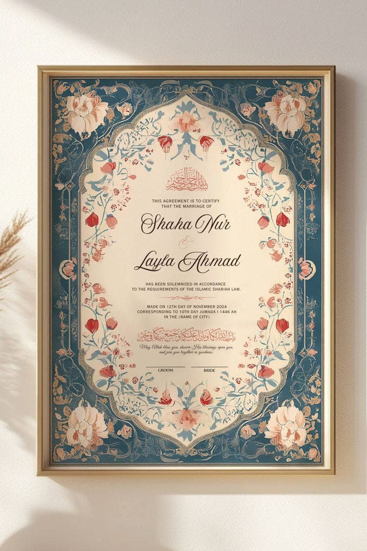 Nikkah Nama Frame
